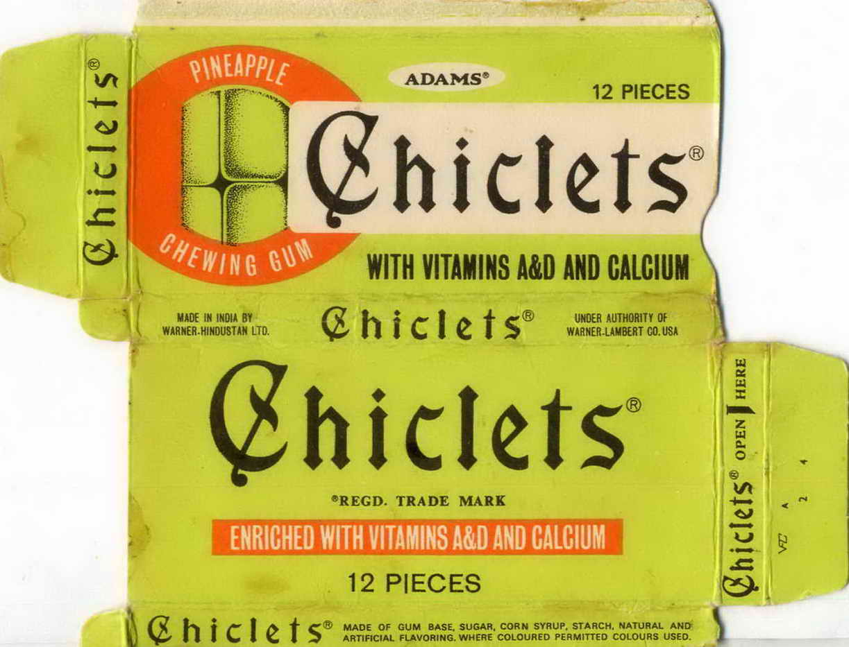 CHICLETS box pellets