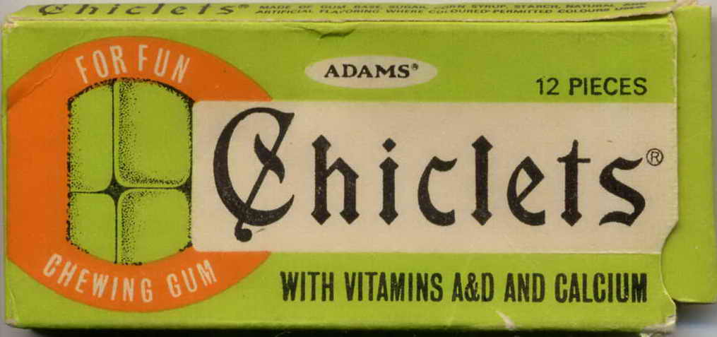 CHICLETS box pellets