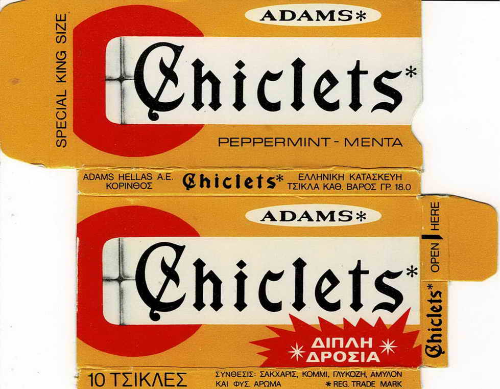 CHICLETS box pellets