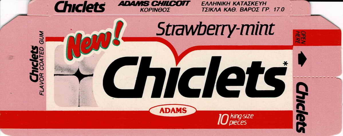 CHICLETS box pellets