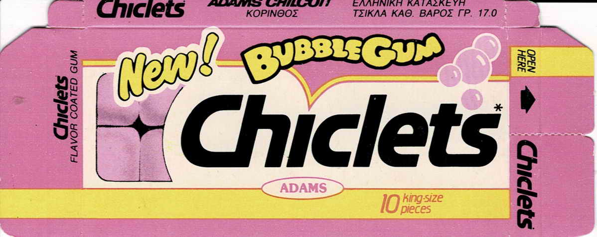 CHICLETS box pellets