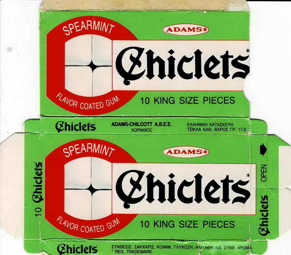 CHICLETS box pellets