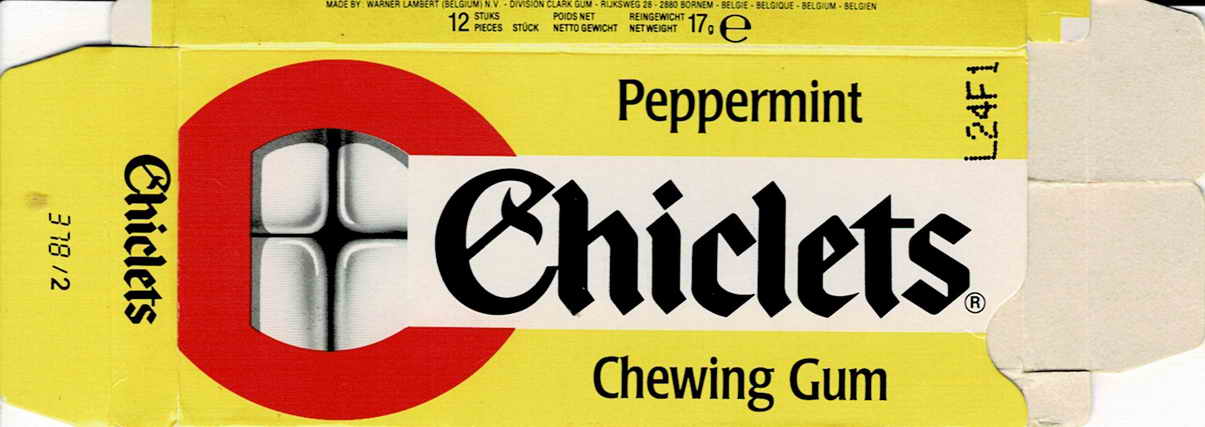 CHICLETS box pellets