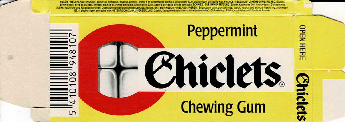 CHICLETS box pellets