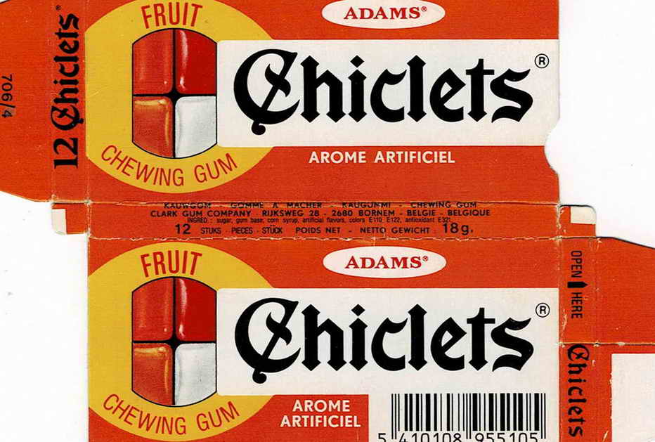 CHICLETS box pellets