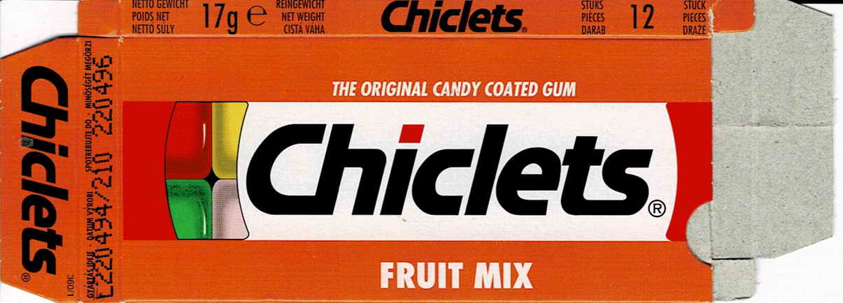 CHICLETS box pellets