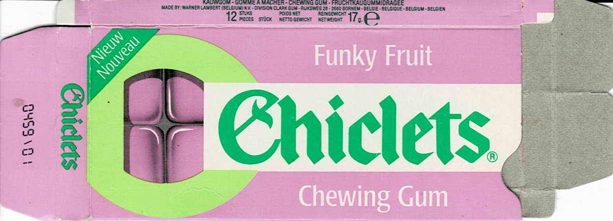 CHICLETS box pellets