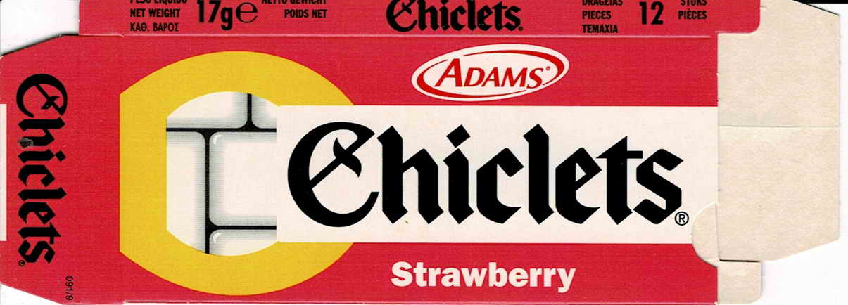 CHICLETS box pellets