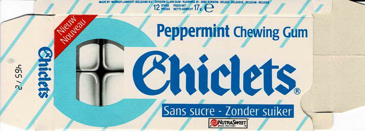 CHICLETS box pellets