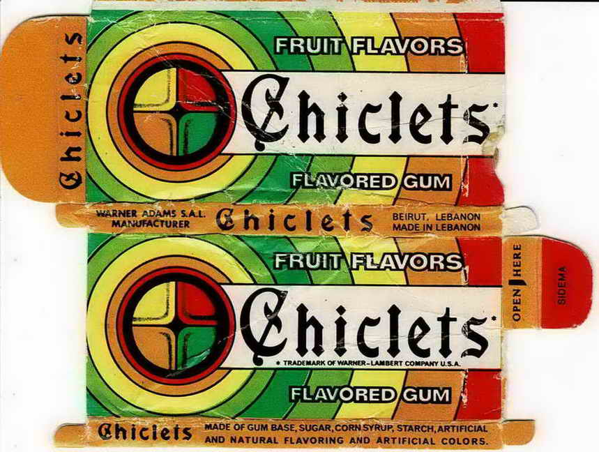 CHICLETS box pellets