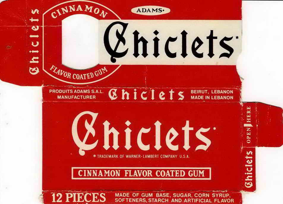 CHICLETS box pellets