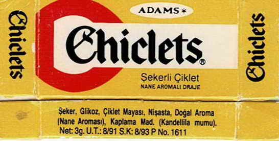 CHICLETS box pellets