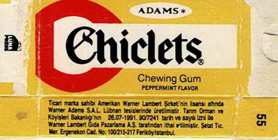 CHICLETS box pellets