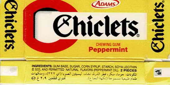 CHICLETS box pellets