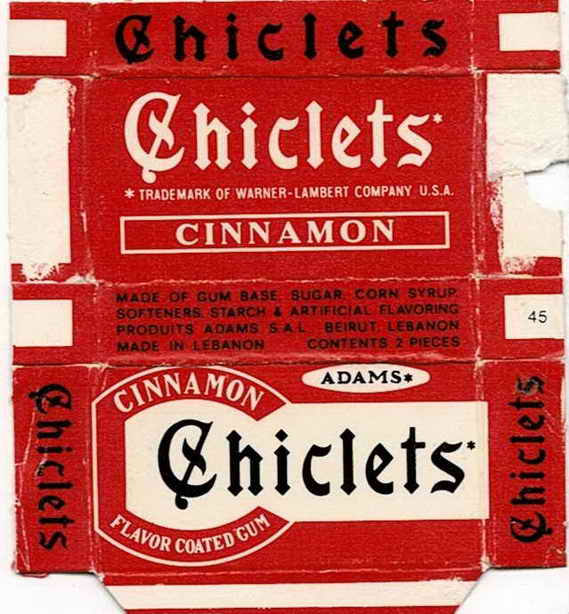 CHICLETS box pellets