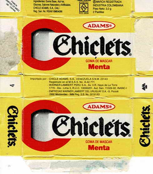 CHICLETS box pellets