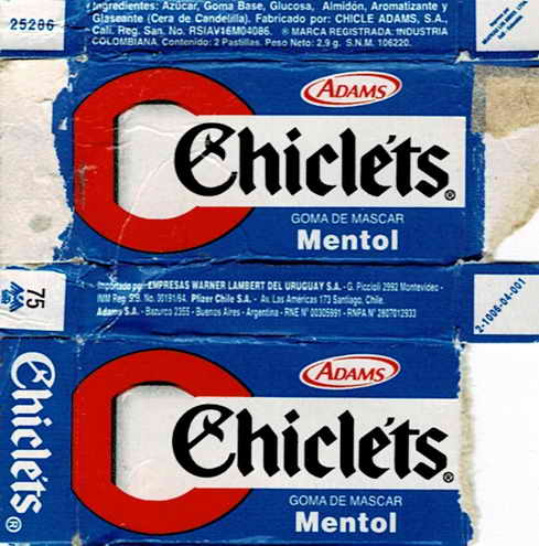 CHICLETS box pellets