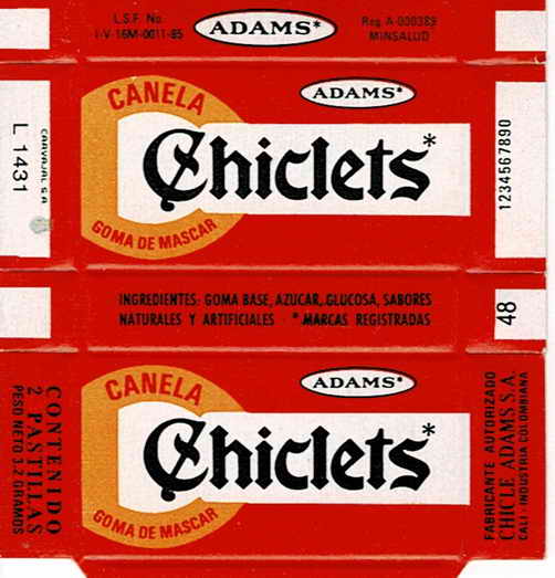 CHICLETS box pellets