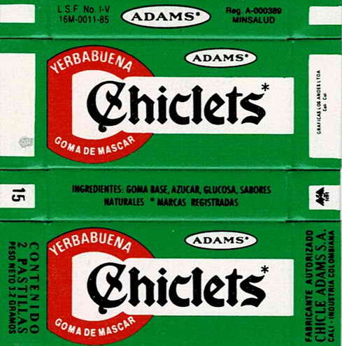 CHICLETS box pellets