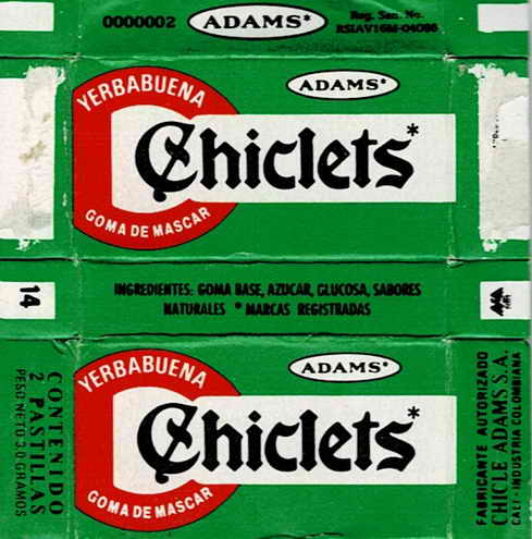 CHICLETS box pellets