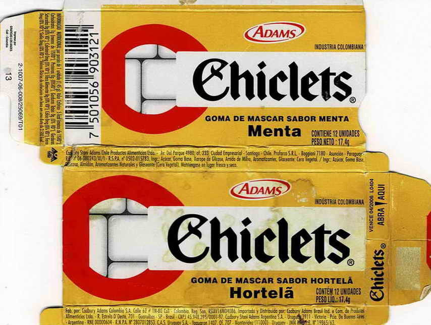 CHICLETS box pellets