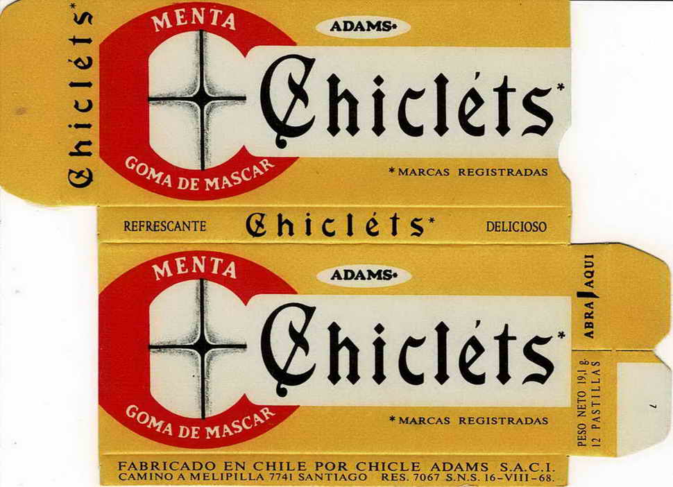 CHICLETS box pellets