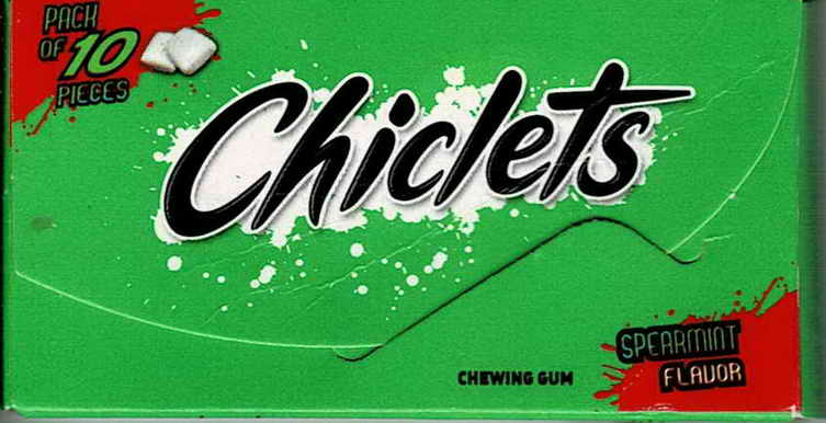 CHICLETS box pellets