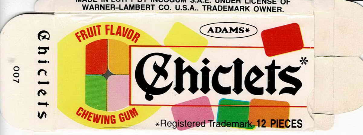 CHICLETS box pellets