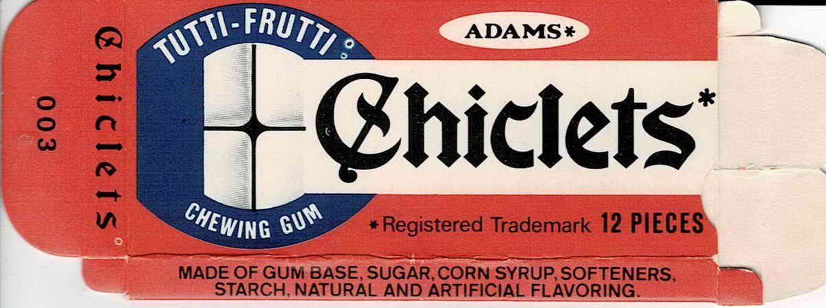 CHICLETS box pellets