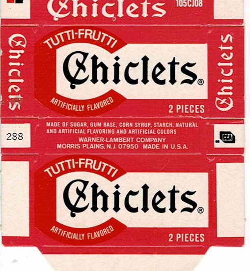 CHICLETS box pellets