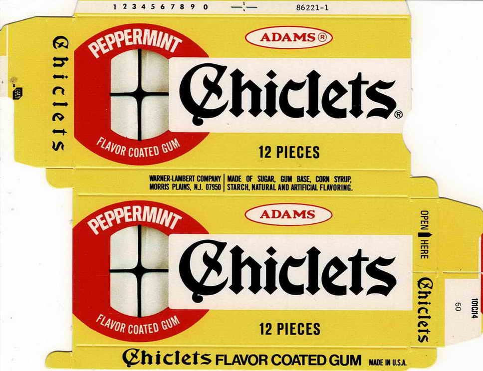 CHICLETS box pellets