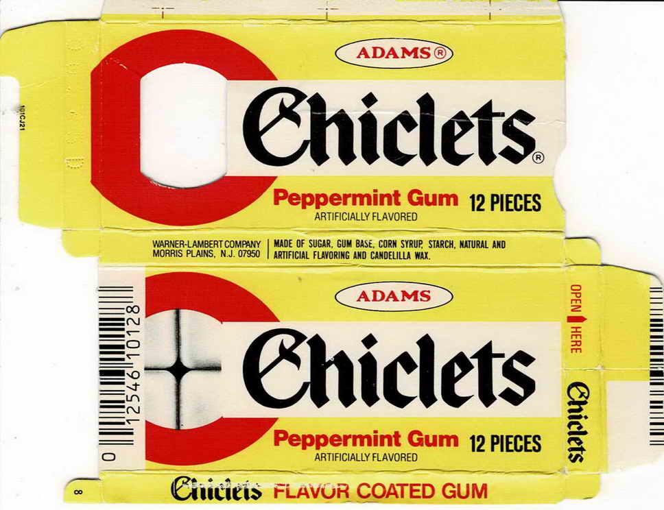 CHICLETS box pellets