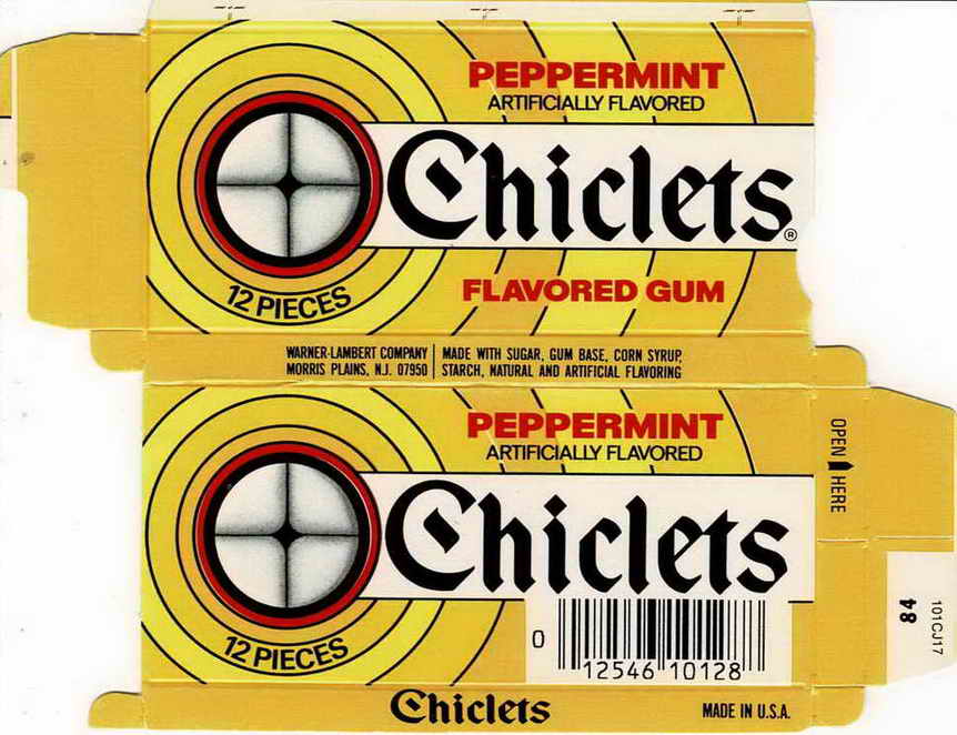 CHICLETS box pellets