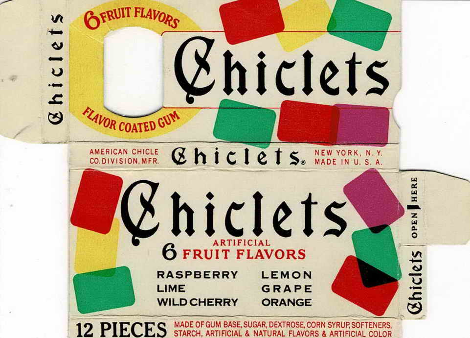 CHICLETS box pellets