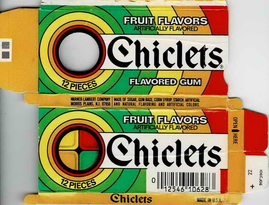 CHICLETS box pellets