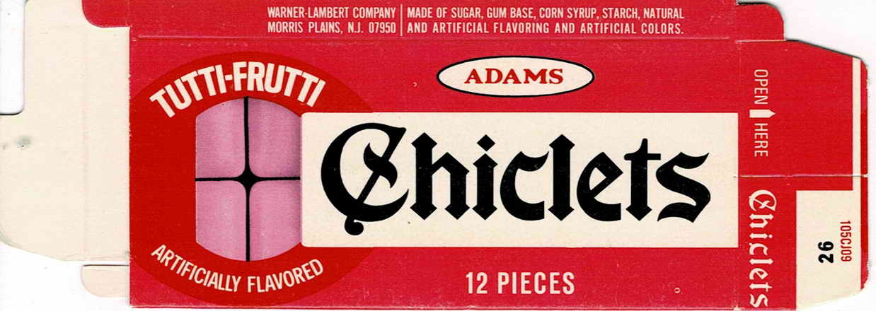 CHICLETS box pellets