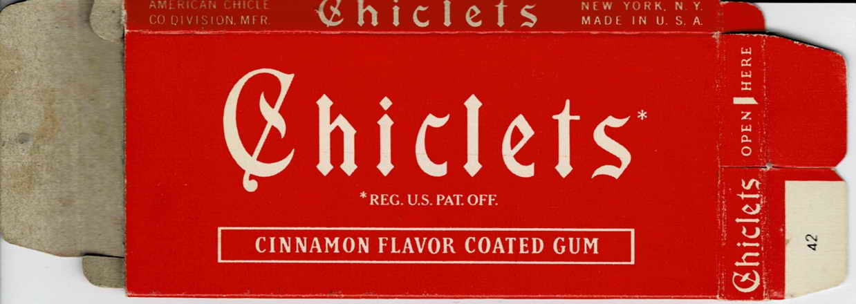 CHICLETS box pellets