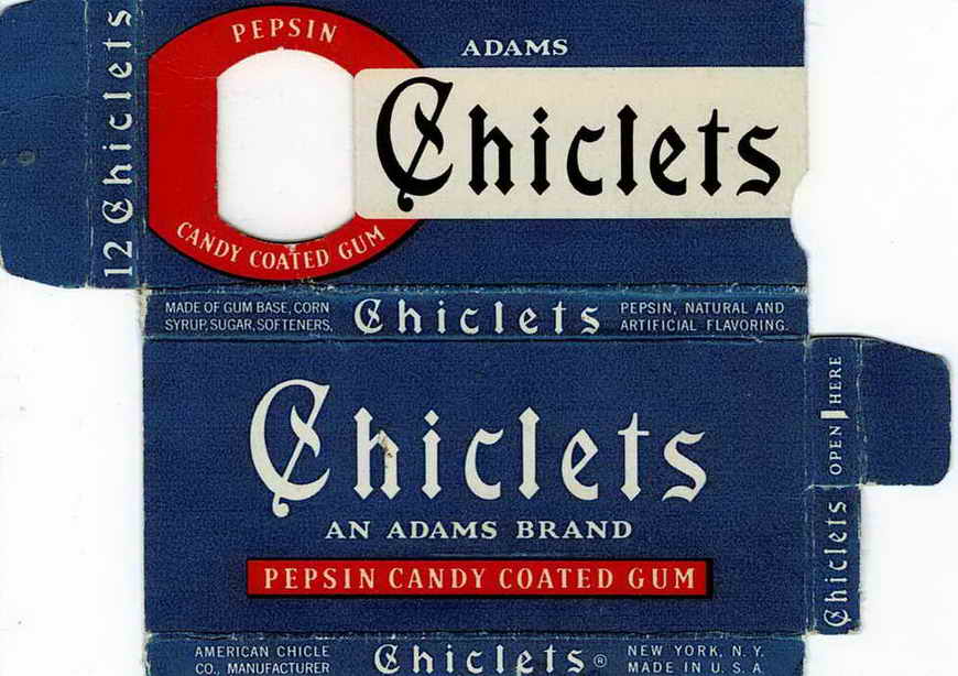 CHICLETS box pellets