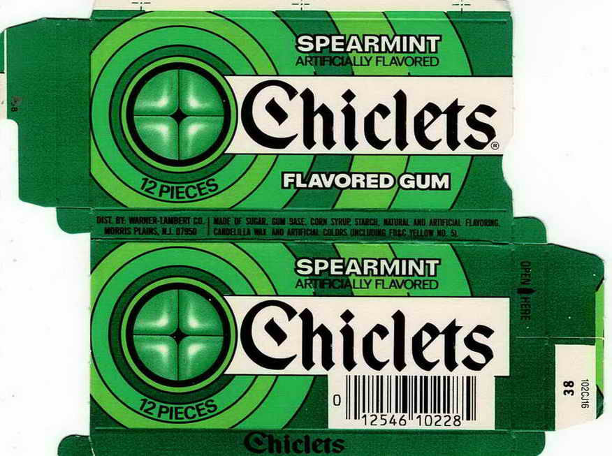 CHICLETS box pellets