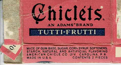 CHICLETS box pellets