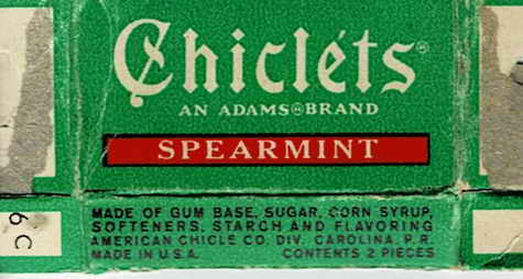 CHICLETS box pellets