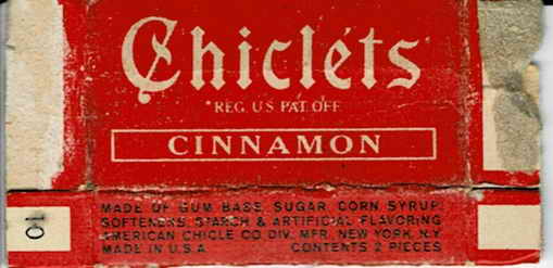 CHICLETS box pellets