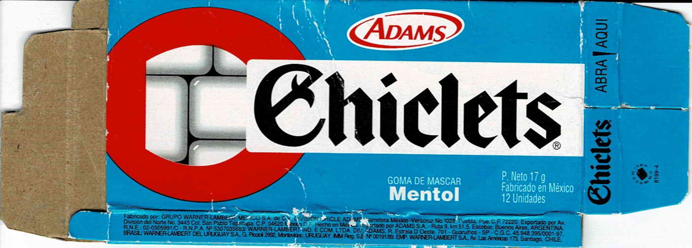 CHICLETS box pellets