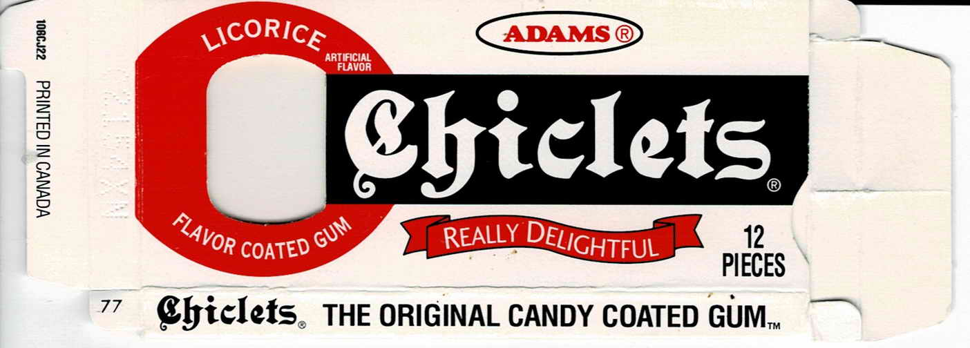 CHICLETS box pellets