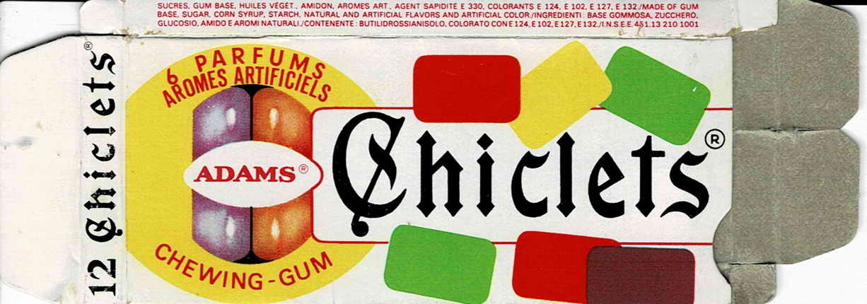 CHICLETS box pellets