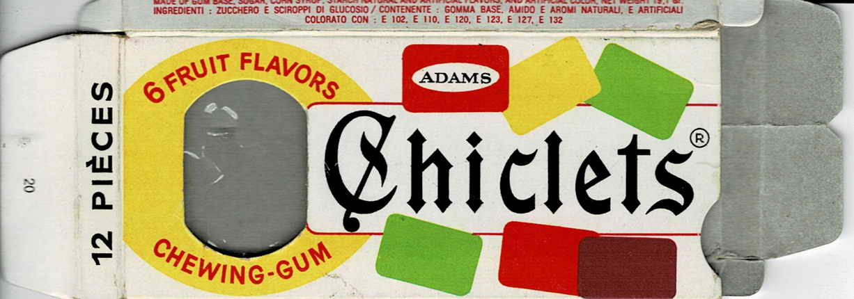 CHICLETS box pellets