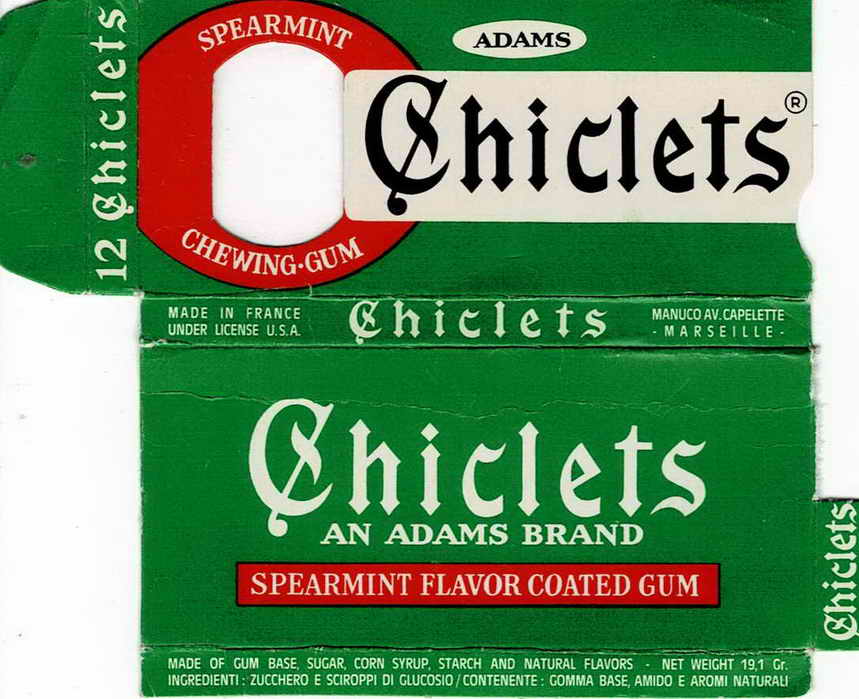 CHICLETS box pellets