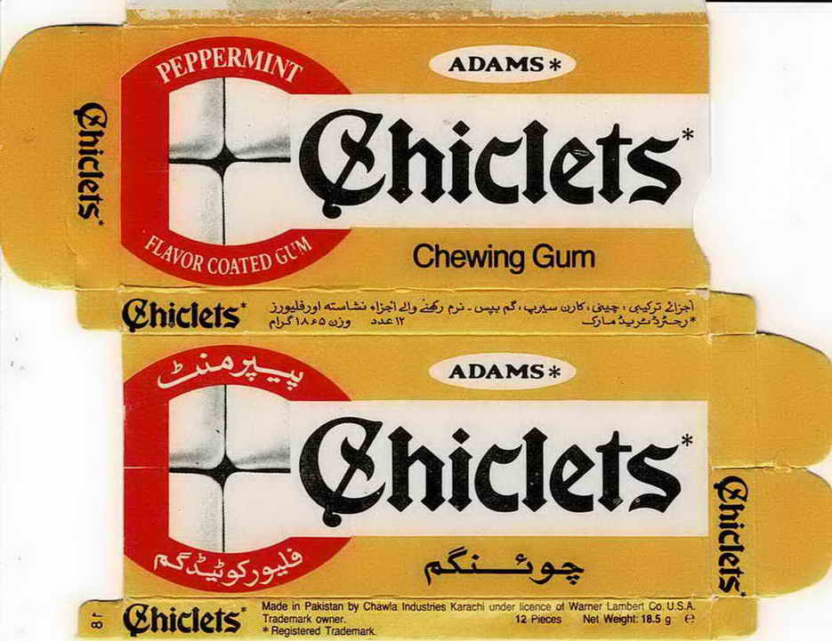 CHICLETS box pellets