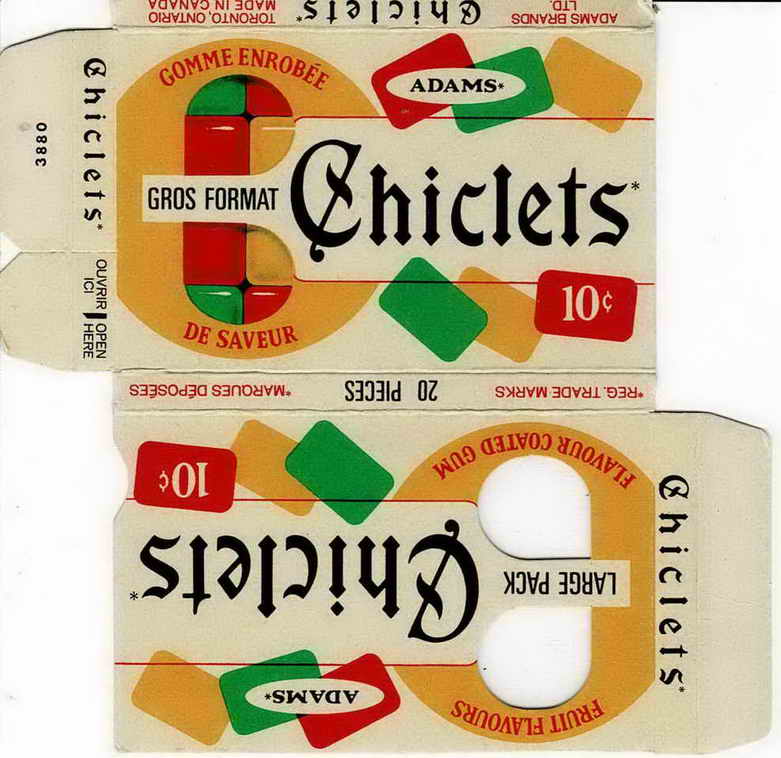 CHICLETS box pellets