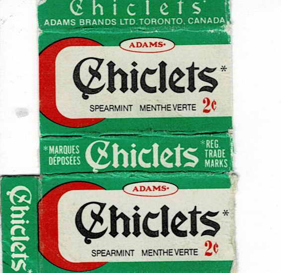 CHICLETS box pellets